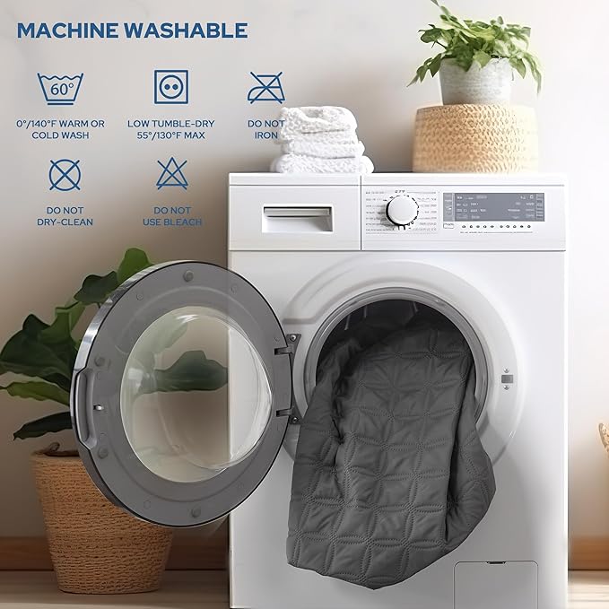 2 Pack Waterproof Mattress Protector, Twin Size Mattress Pad Noiseless with Deep Pocket Fitted for 6"-15", Breathable Dirt-Proof Single Bed Mattress Cover for Bedroom, Dorm Room (Gray)