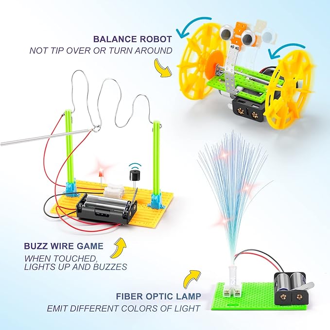 STEM Robotics Kit - 6 Set STEM Toys for Age 8-13 8-10, Kids Crafts for Girls Boys Toys Gifts 6 7 8 9 10 Year Old Birthday Gifts, Engineering Science Robot Building Kits for Kids Age 8-12 6-8