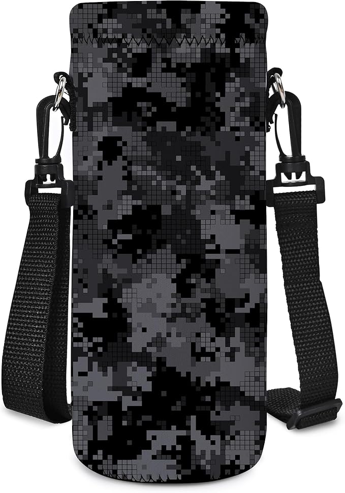 AUPET Water Bottle Sling Bag Carrier Crossbody Sleeve,Insulated Neoprene Bottle Case Holder Pouch Cover 500ML/17oz with Shoulder Strap for Walking Women Men