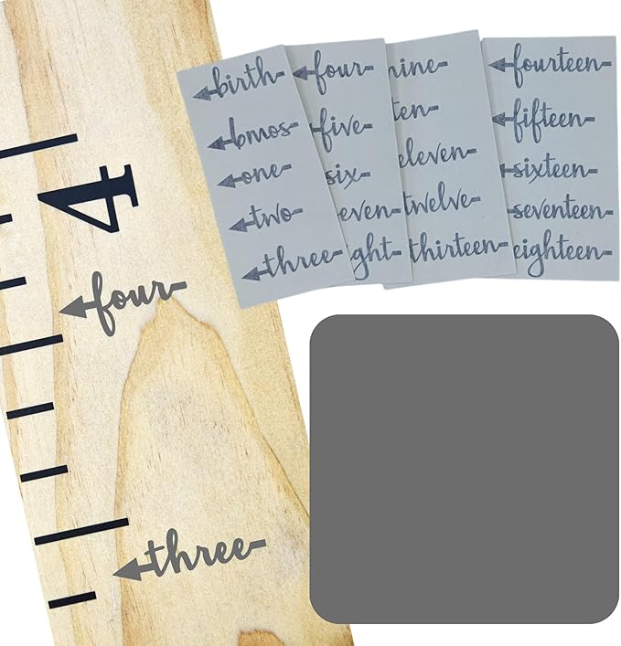 Little Acorns ADD ON - DIY Vinyl Growth Chart Ruler - Height Marker Arrows ONLY - Script - Straight