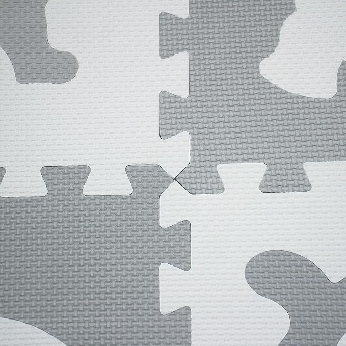 qqpp EVA 18 Tiles Baby Play Mat for Playing, Interlocking Foam Floor Mats for Tummy Time & Crawling, Flooring Tiles with Animals Puzzle for Kids. QP-51(AL) b18N