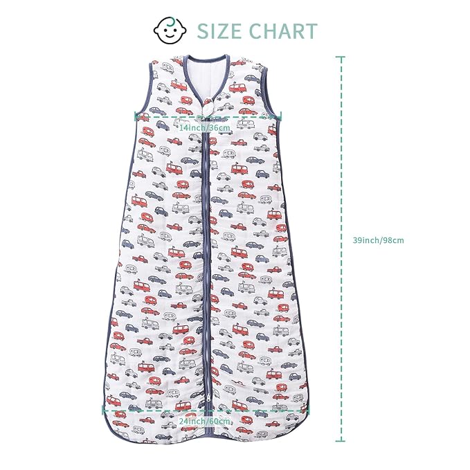 Toddler Sleep Sack, 70% Rayon from Bamboo and 30% Cotton Baby Wearable Blanket Winter 2.5 TOG Sleeping Sacks Warm Car(2-4T)