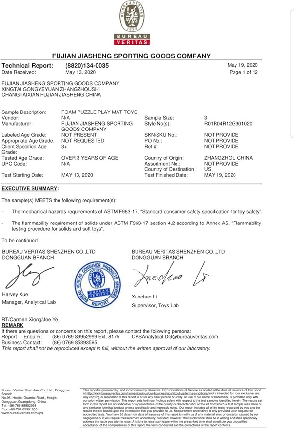 YIMINYUER® 20 Tiles (30cm×30cm×1cm Each Tile) Baby Soft Puzzle Play Mats, Kids Thick EVA Foam Floor, Toddlers & Children's Soft Interlocking Mat R08R12G301020