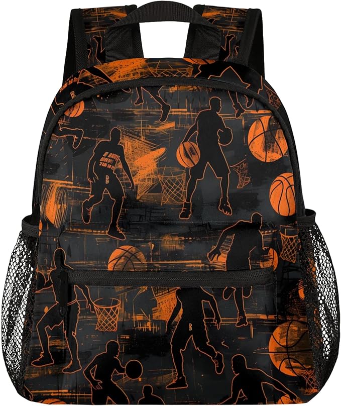 Toddler Backpack for Boys Girls - 12 Inch Basketball Player Kids Backpack Preschool Kindergarten Backpack Lightweight Waterproof Schoolbag Book Bag for School