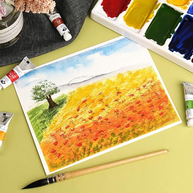 Paul Rubens Watercolor Paint, 36 Vibrant Colors Rich Pigments for Watercolor Painters, Students, Beginners, Hobbyist, Ideal for Many Watercolor Applications (5ml Each Tube)