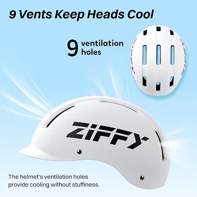 ZIFFY Kids/Toddler Bike Helmet, Adjustable, Lightweight, Safety Certified Scooter Helmet for Boys & Girls with Washable Inner Lining, 2 Sizes, 4 Colors – Fits Toddlers to Youth