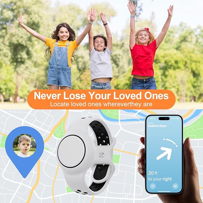 Waterproof Bracelet Compatible with AirTag for Kids (2 Pack), Protective Case GPS Tracker Holder for Child with Full Coverage Hidden Design, Soft Silicone Anti-Lost Wristband Cover for Toddler WBGO