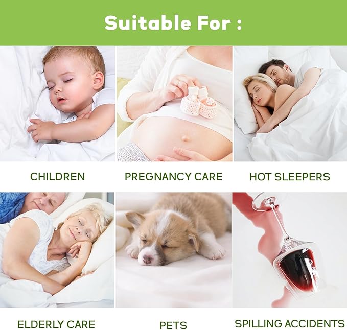 Premium Tencel Full Size Mattress Protector Cover in White, Natural and Skin Soft, Waterproof and Fully Fitted Deep Pocket, Hypoallergenic, Breathable, Noiseless and Absorbent