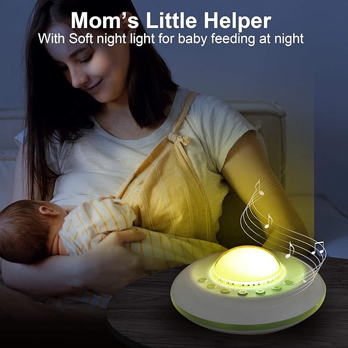 FamiSym White Noise Machine for Kids, Sound Machine Baby with 7 Starry Ambient Night Light, 28 Soothing Sounds Sleep Noise Machine Maker Ideal Gifts for Kids Adults Bedside Travel Nursery