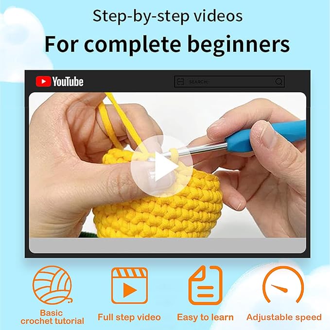 Utook Crochet Kit for Beginners，Crochet Starter Kits,Crochet Kits for Beginners Adults and Children, with Instructional Videos and Paper Tutorials, Handmade Crafts, Holiday Gifts (Giraffe)