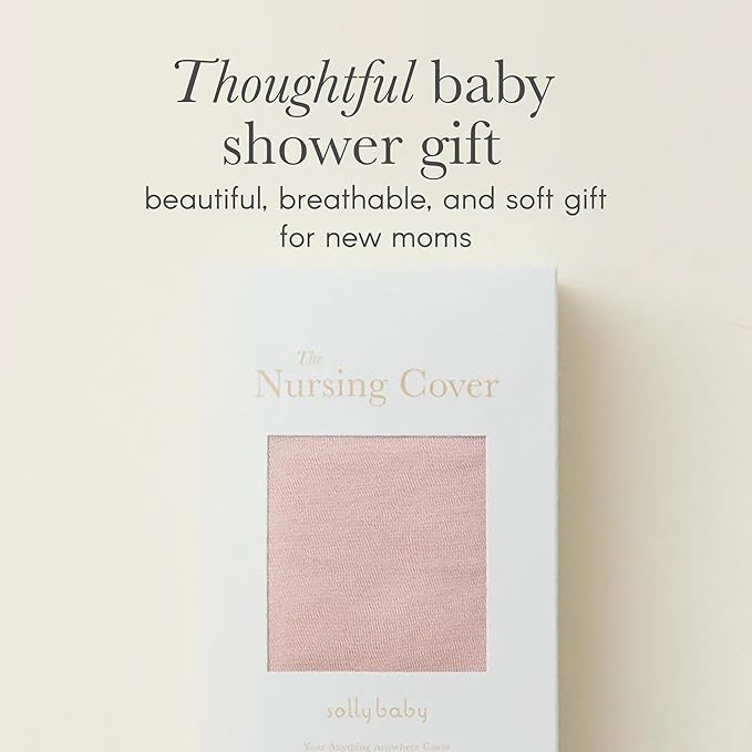 Solly Baby Nursing Cover, Ultra-Breathable, Lightweight Breastfeeding Cover-Up, Buttery-Soft Fabric, Universal Fit, Postpartum Essentials, Newborn Must Haves, Ballet