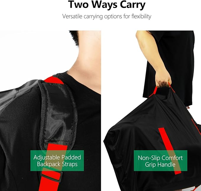 elaia Car Seat Travel Bag for Airplane, Waterproof Wearable with Straps, Large Capacity Padded Car Seat Check Bag, Perfect for Air Travel, Family Vacations, and Parents with Infants