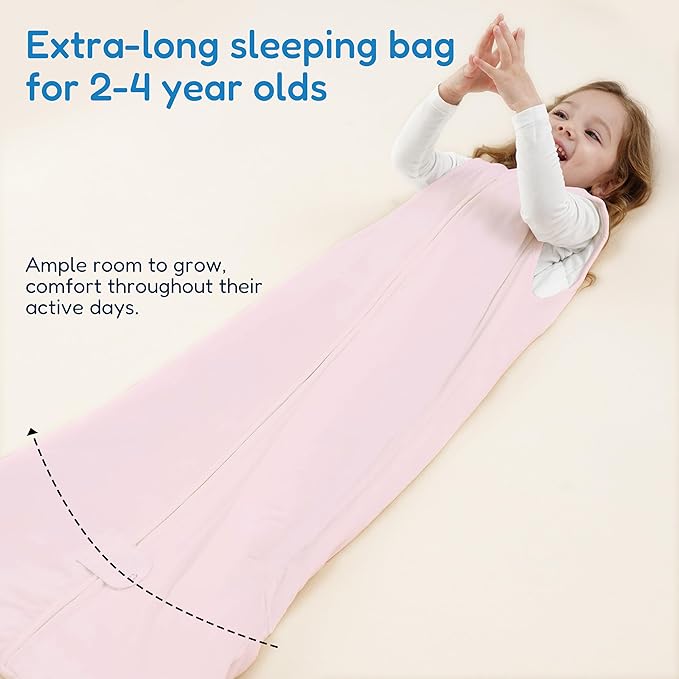 TotAha Toddler Sleep Sack 1.0 TOG for 2T-3T-4T, Premium Soft Wearable Blanket Baby Sleeping Bag with 2-way Safe Zipper for Girl Boy