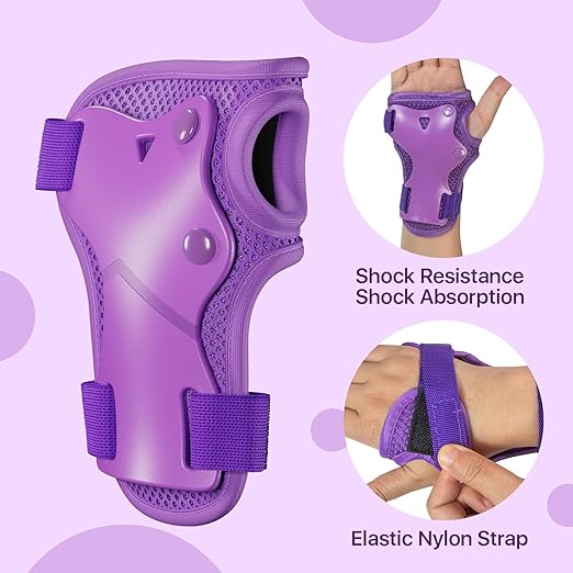 Knee Pads for Kids Knee Pads and Elbow Pads Toddler Protective Gear Set Kids Elbow Pads and Knee Pads for Girls Boys with Wrist Guards 3 in 1 for Skating Cycling Bike Rollerblading Scooter [Upgraded]