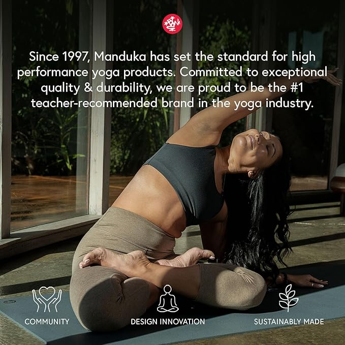 Manduka Begin Yoga Mat 68" - 5mm Cushioning | Comfortable, Lightweight & Reversible with Alignment Stripe | Budget-Friendly | 68 x 24 inches