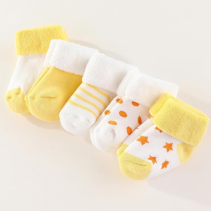 Newborn Baby Boy Girl Caps Mittens Socks Set Cotton Baby Essentials Accessories (Hats+Gloves+Socks)