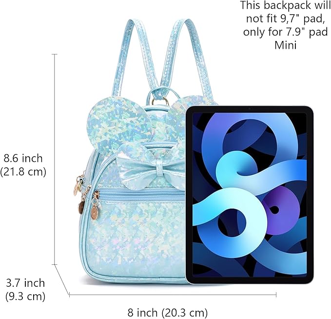 KL928 Girls Bowknot Polka Dot Cute Mini Backpack Small Daypacks Convertible Shoulder Bag Purse for Women