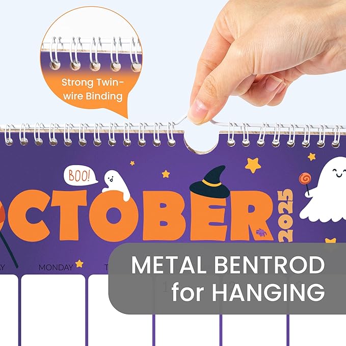 SUNEE Wall Calendar 2025-2026 Large 22.75"x15.5", 21 Month Calendar from October 2025 to June 2027, Vertical Extra Large Monthly Calendar 2026 for Wall, Cute