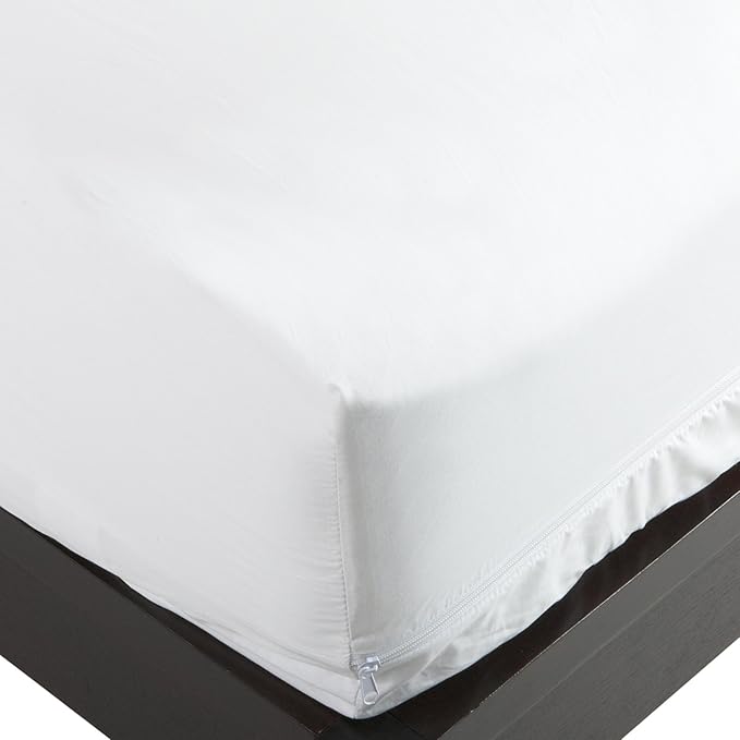 National Allergy Superior 100% Cotton Full Mattress Protector Zippered - 54" x 75" x 9" - Hypoallergenic Bed Encasement - Breathable Dust Proof Cover - AAFA & Oeko-TEX Standard 100 Certified