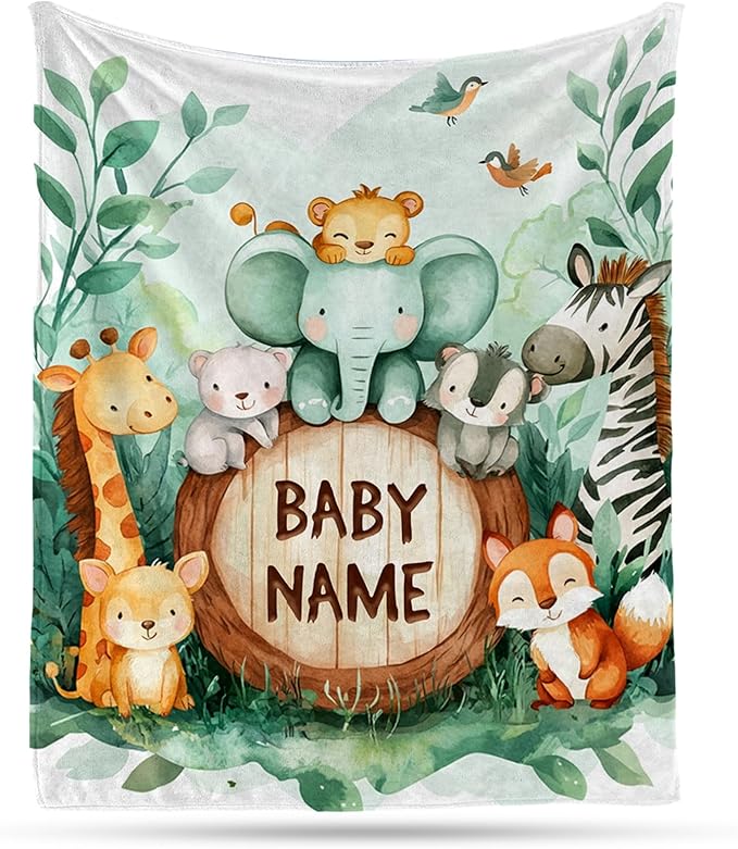Ship Next Day, Personalized Baby Blanket – Printed in USA, Custom Baby Blanket for Boys & Girls, Baby Blanket with Name, Baby Shower, Easter, Christmas, Birthday Newborn & Toddler Gifts, Baby Gifts