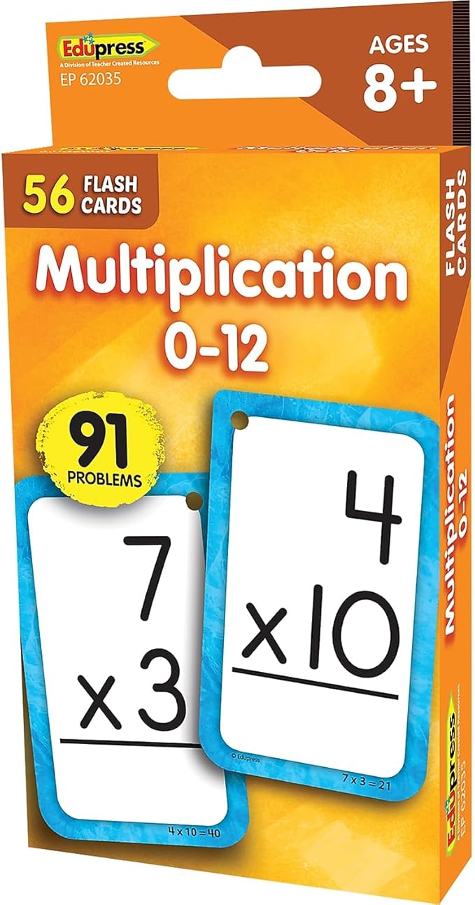 Teacher Created Resources Multiplication 0–12 Flash Cards (EP62035)