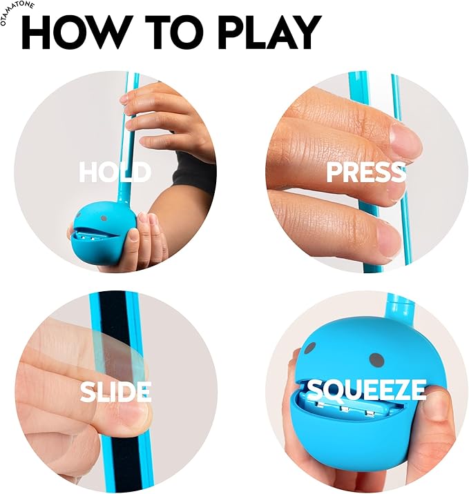 Otamatone Japanese Electronic Musical Instrument Portable Music Synthesizer from Japan by Maywa Denki Educational Fun Gift for Children, Teens & Adults - Black Blue Unicorn Set