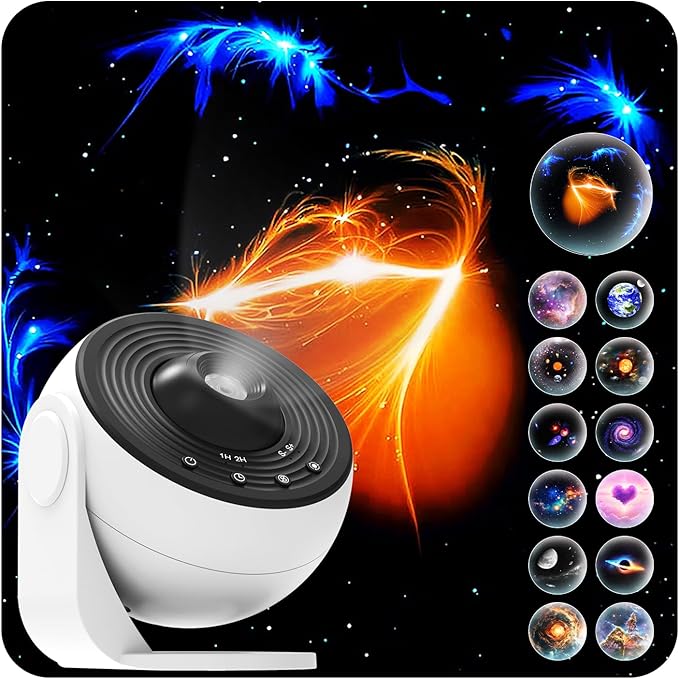 Upgrade Galaxy Star Projector for Bedroom, 13 in 1 Planetarium Projector with Timer | Nebula & Milky Way Night Light for Ceiling | LED Space Galaxy Lamp Bedroom Decor for Adults Kids