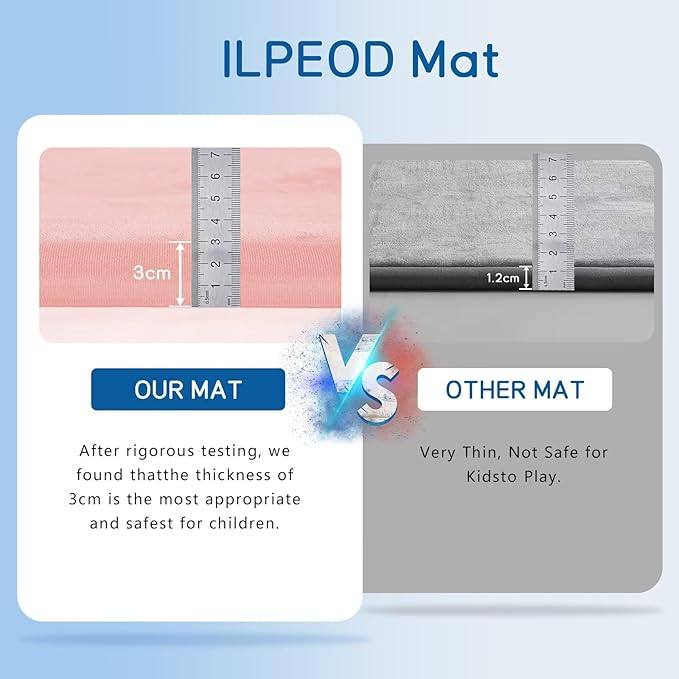 Baby Play Mat for Floor Tummy Time Mat Nursery Rug Muscle Mat Area Rug Playroom Rug Tatami Mat 6'7"x5'11" Memory Foam 1.3" Thick Crawling Mat for Babies,Toddlers, Infants, Kids,Floor Mat(Pink)