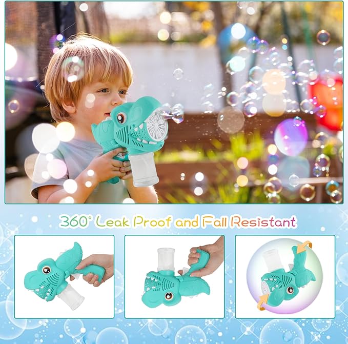 Onory 1 Pack Bubble Gun Machine for Kids, Bubble Gun with Bubble Solutions for Boys Girls, Bubble Blaster for Summer Toy, Party Favors, Outdoor & Indoor Activity, Birthday Gift, Bubble Blower