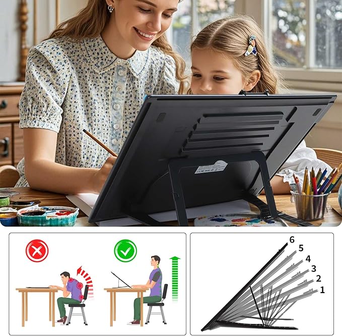 Rechargeable A3(16.73"x13.5") Light Pad for Diamond Painting,Tracing Light Box with Stand/Clip/Magnet,3 Colors and 6 Levels of Brightness Light Board for Artists,Drawing,Sketching,Animation,Tracing