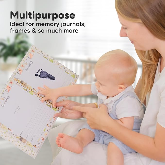 4-Pack Inkless Baby Hand and Footprint Kit - Mess Free Ink Pad for Newborn Keepsake, Dog Nose & Paw Print Kit, Clean Touch Ink Pad for Baby Hand & Footprints, Ideal New Mom Gifts (Twilight, L)