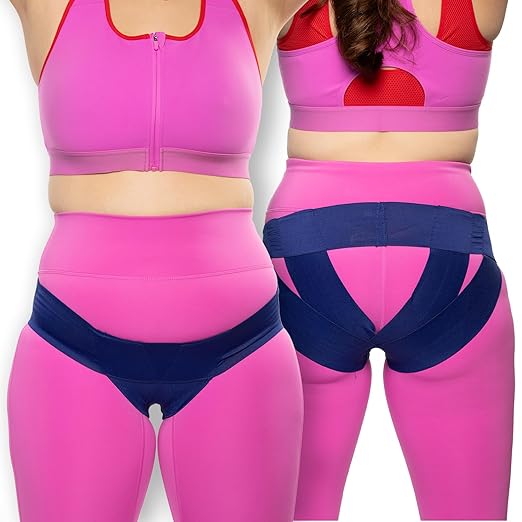 Women's Pelvic Support Belt ― Uterus Girdle for Prolapsed Bladder | Postpartum Recovery | Pain Relief | Low Waist - SAPPHIRE BLUE - XL