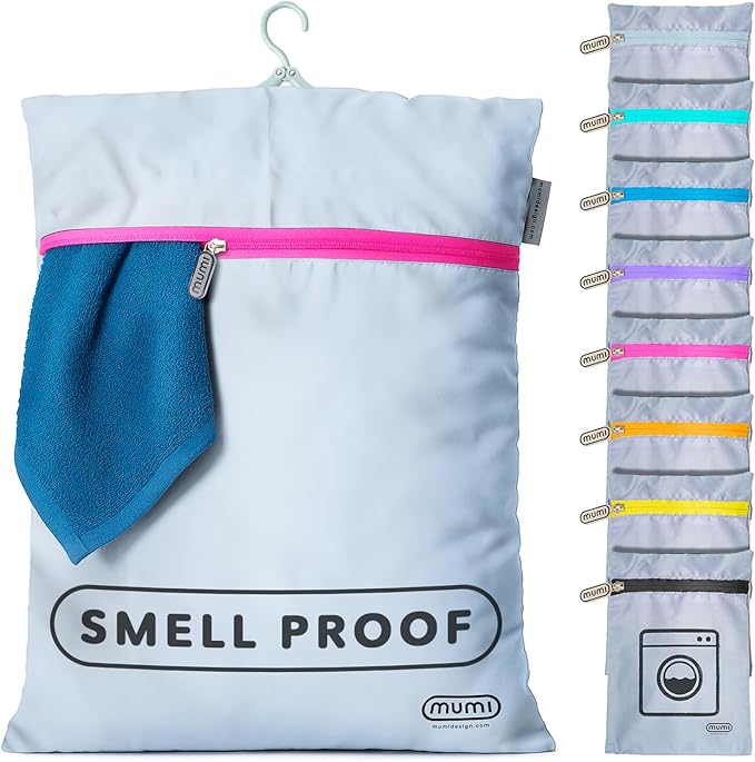 MUMI Travel Laundry Bag – Mesh Laundry Bags for Delicates with Hanger & Pouch | Delicates Bag for Washing Machine | Large Laundry Net Bag for Travel, Gym, Baby Clothes, and More (Pink)