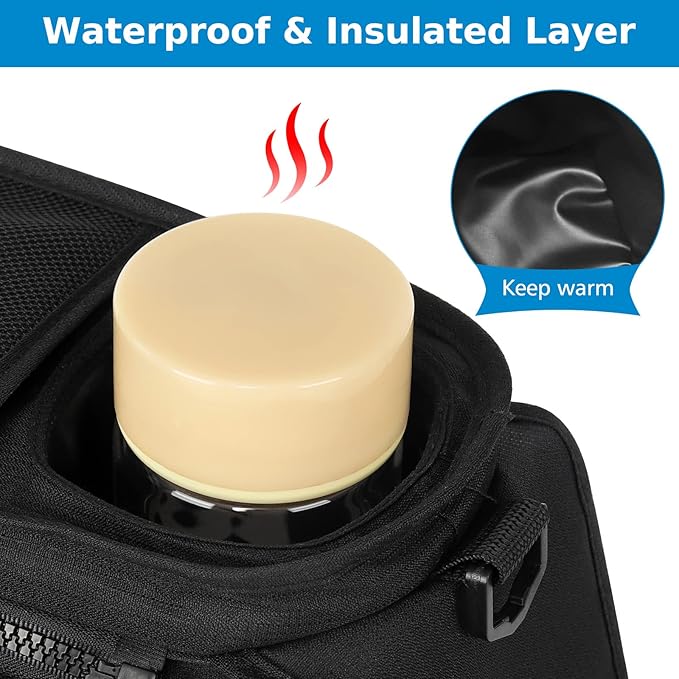 Accmor Universal Stroller Organizer with Insulated Cup Holder Detachable Phone Bag and Shoulder Strap,Stroller Bag Caddy Organizer Fits for Uppababy, Baby Jogger, Britax Strollers