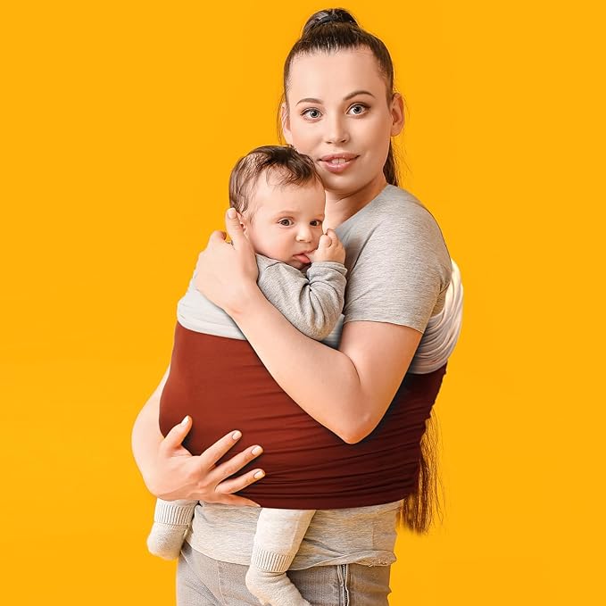TKKOK Baby Wrap Carrier, Unisex Baby Carrier, Lightweight & Ultra Soft, Easy to Wear Baby Wrap, Perfect for Newborn Toddlers
