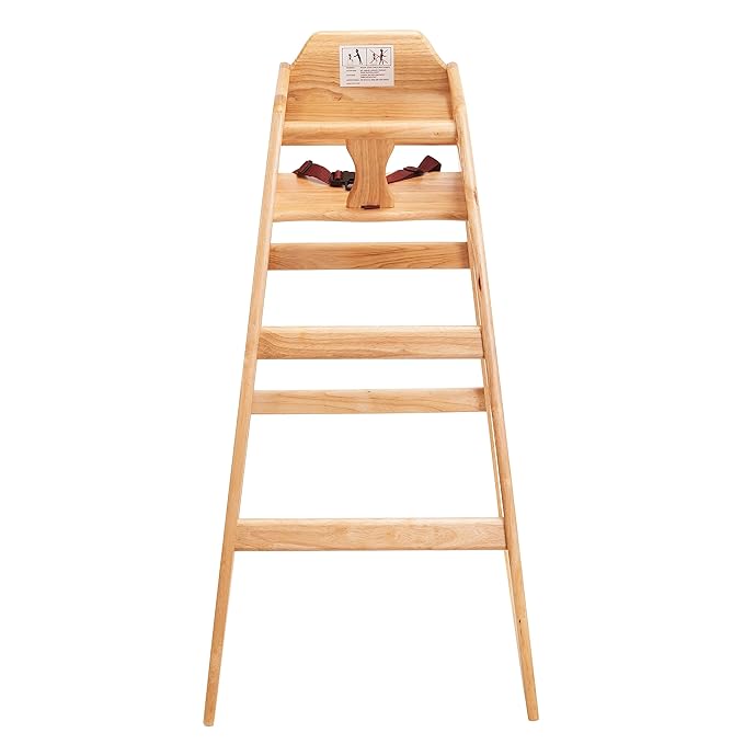Seating Ready-to-Assemble Restaurant Wood Bar Height High Chair, Baby Highchairs, Durable Dining Feeding Chair with Steps, High Chairs for Babies and Toddlers, Number 04