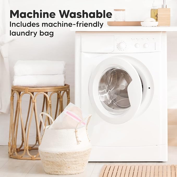 Organic Nursing Pads - 8 Washable Viscose Derived from Bamboo Breastfeeding Pads, Wash Bag, Reusable Breast Pads for Breastfeeding, Nipple Pads for Breastfeeding Essentials(Neutrals, L 4.8")