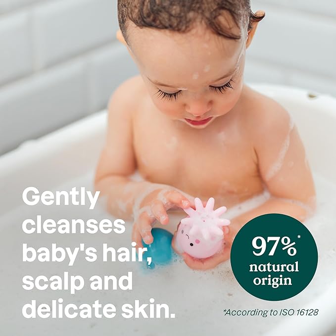ATTITUDE 2-in-1 Shampoo and Body Wash for Baby, EWG Verified, Dermatologically Tested, Made with Naturally Derived Ingredients, Vegan, Sweet Apple, 16 Fl Oz (Pack of 3)