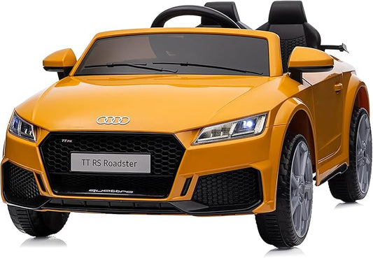 Kids Electric Car, Licensed Audi 6V Kids Ride on Toy Car for Toddlers with Remote - Yellow