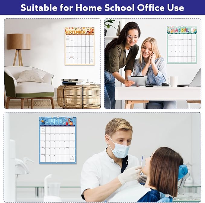 Wall Calendar 2025-2026, 18 Month Calendar from July 2025 to December 2026 Large Desk Calendar with Twin-Wire Binding for Home Office Planning Personal Organisers（14.5" x 11.8"), Festival Style