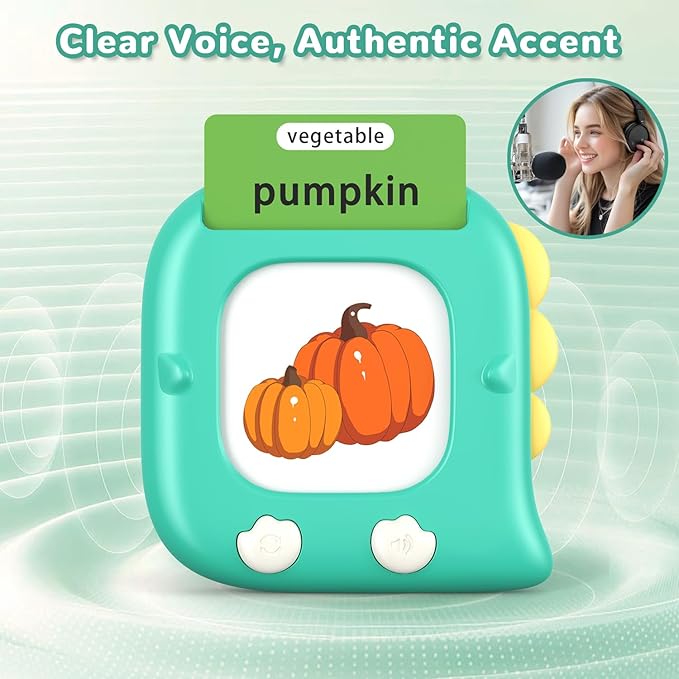 Kidzdo Talking Flashcards for Toddlers, 520 English Sight Words Educational Toy, Pocket Speech Therapy Toys, Autism Sensory Toys for Kids 1-6, Birthday Xmas Gifts for Boys