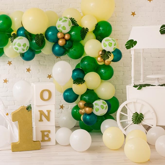RUBFAC 129pcs Pastel Yellow Balloons Different Sizes 18 12 10 5 Inches Light Yellow Balloons for Happy Birthday Wedding Anniversary Baby Shower Easter Garland Arch Party Decoration