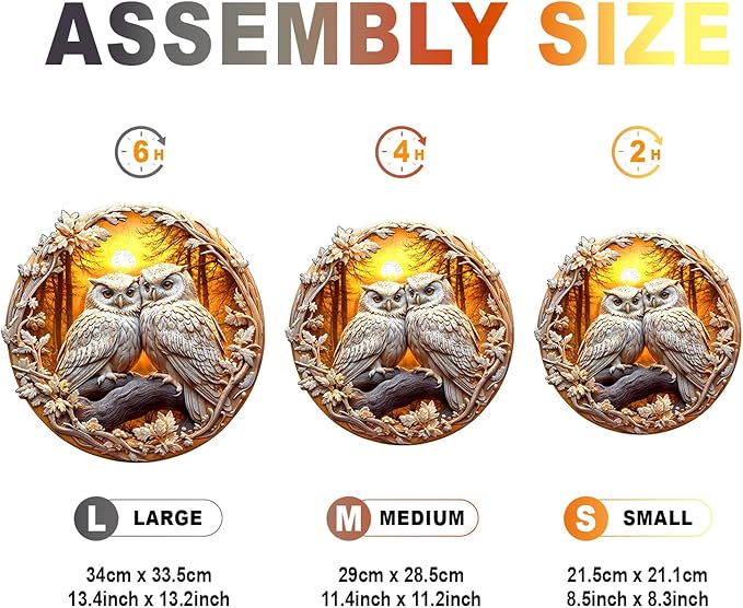 Wooden Puzzles for Adults - Couple Owl Wooden Jigsaw Puzzle - Unique Animal Shaped Wood Puzzles Adult - Creative Birthday Gift Family Game 100pcs