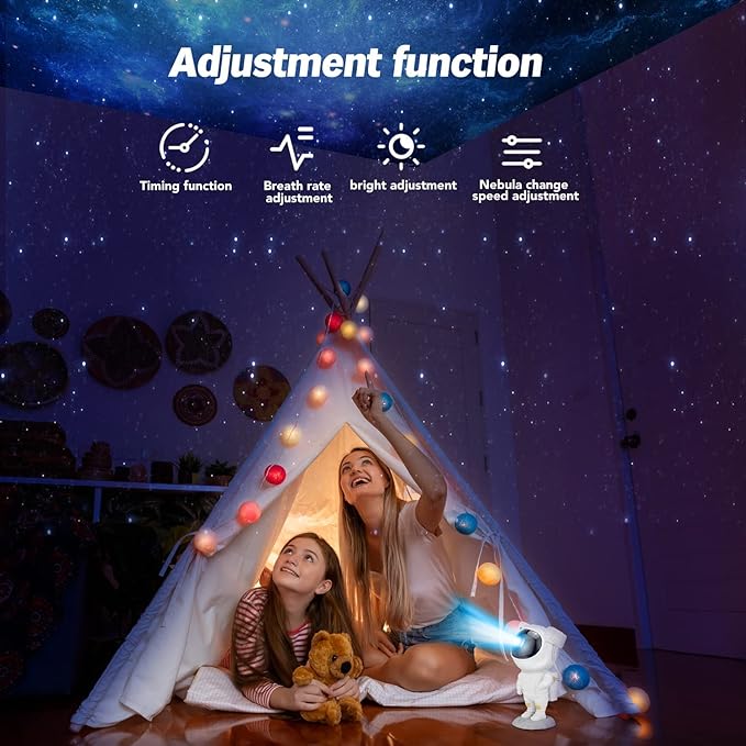 Star Projector Night Lights,Tiktok Astronaut Nebula Galaxy Lights for Bedroom,Gaming Room Décor Aesthetic,Remote Control Timing and 360°Rotation Magnetic Head