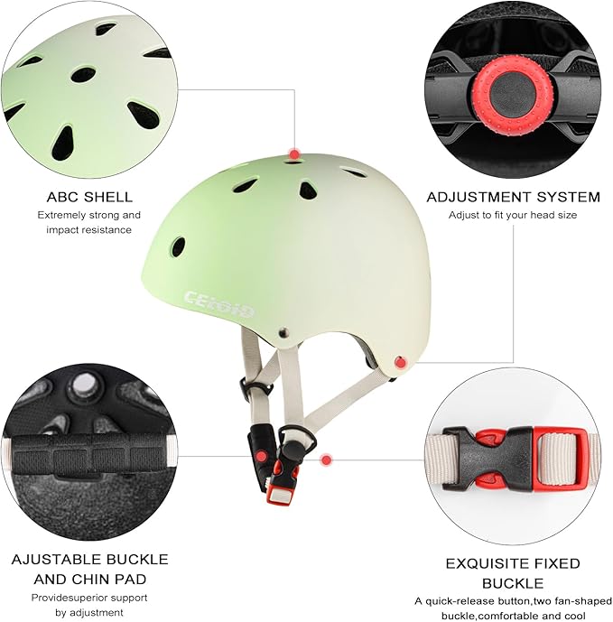 Kids Bike Helmet,Toddler Skateboard Helmets for Ages 2-3-5-8-14 Years Boys Girls，Adjustable Multi-Sport Bicycle Skateboarding Football Roller Skating Scooter Rollerblade Balance Bike Helmet