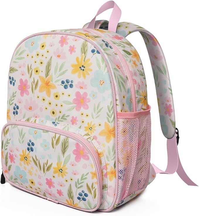 Toddler Backpack for Girls 3-8: Preschool Kindergarten Backpack - Cute Kids Backpacks for Girls-Floral