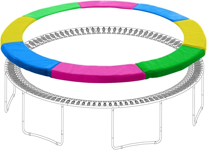 Trampoline Pad Replacement Trampoline Mat Replacement Padding Safety Pad Spring Cover Round Spring Cover with No Holes 10 Ft 12 ft 13 ft 14 ft 15 ft Black Blue Pink Green