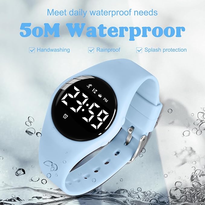Kids Watches for Girls Boys Digital Sport Watch with Step Counter Pedometer Vibration Alarm Clock, No App Waterproof Fitness Tracker Kids Watch Boys Girls Teens Students Ages 5-16