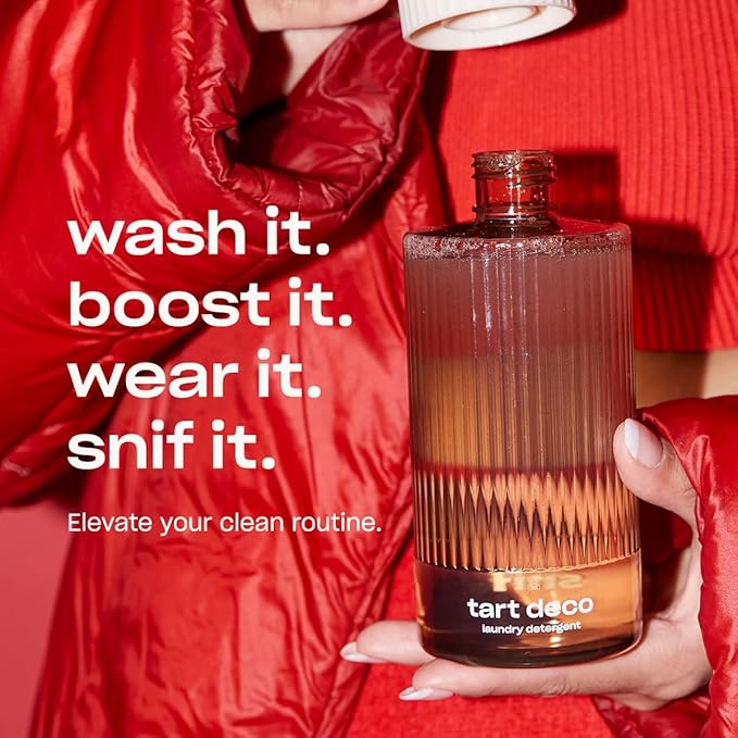 Snif Tart Deco Laundry Detergent, Juicy, Sophisticated Cherry Scent, 32 Loads, Non-Irritating to Skin, Clean, Non-Toxic, Vegan, Cruelty Free, 16oz