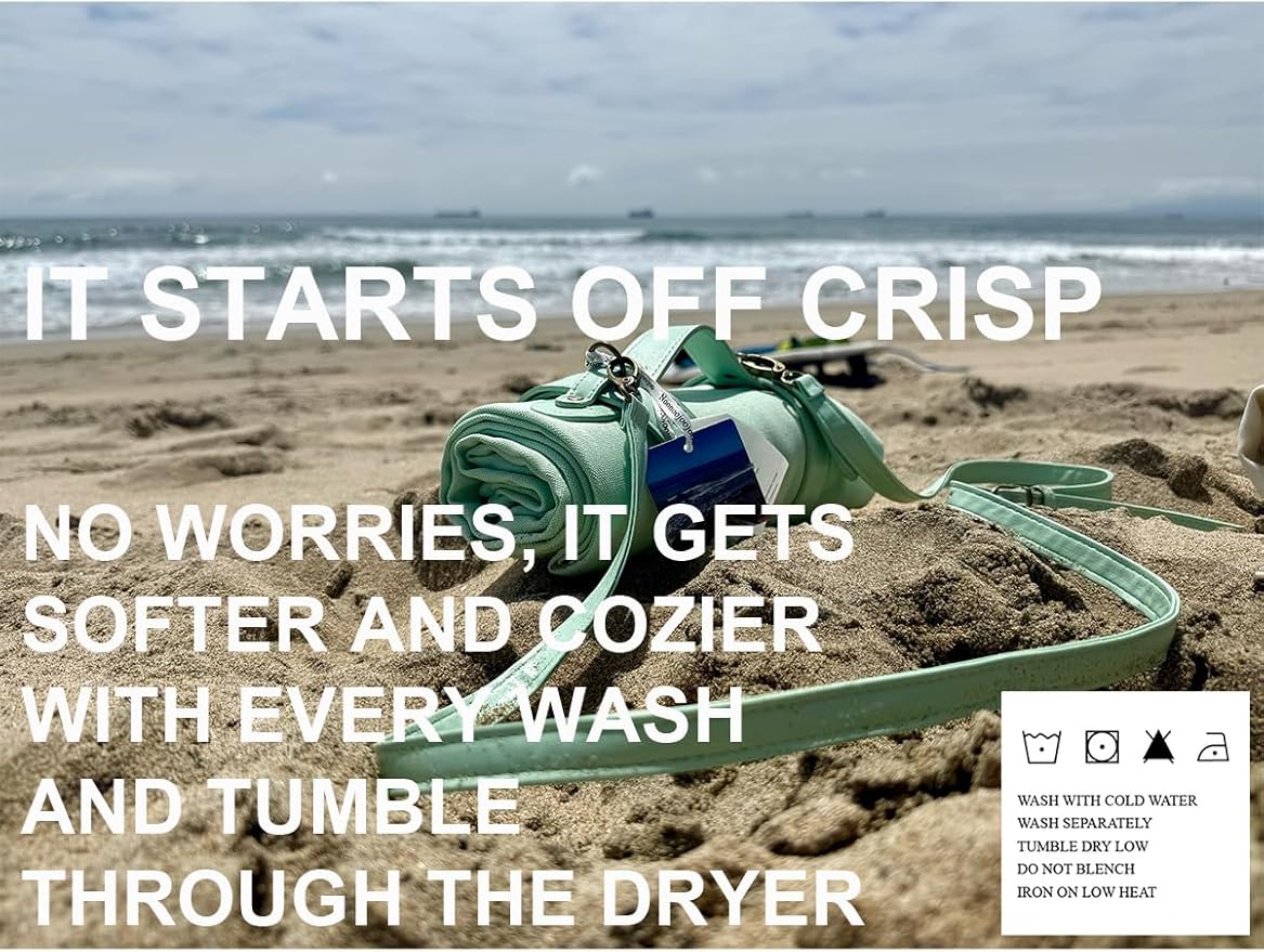 4’9” x 6’3” White Lightweight Water-Resistant Canvas Mat – Picnic, Outdoor, Beach, Park, Camping, Toy Mat